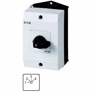Interruttore a gradini Eaton, T0, 20 A, montaggio a plafone, 4 moduli, contatti: 8, 45°, con scatto, senza posizione zero, 1-4, n. di riferimento 15138 222482