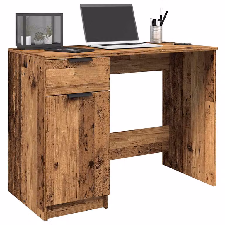 Scrivania da computer minimalista vidaXL in legno marrone L: 100 cm, P: 50 cm, H: 75 cm