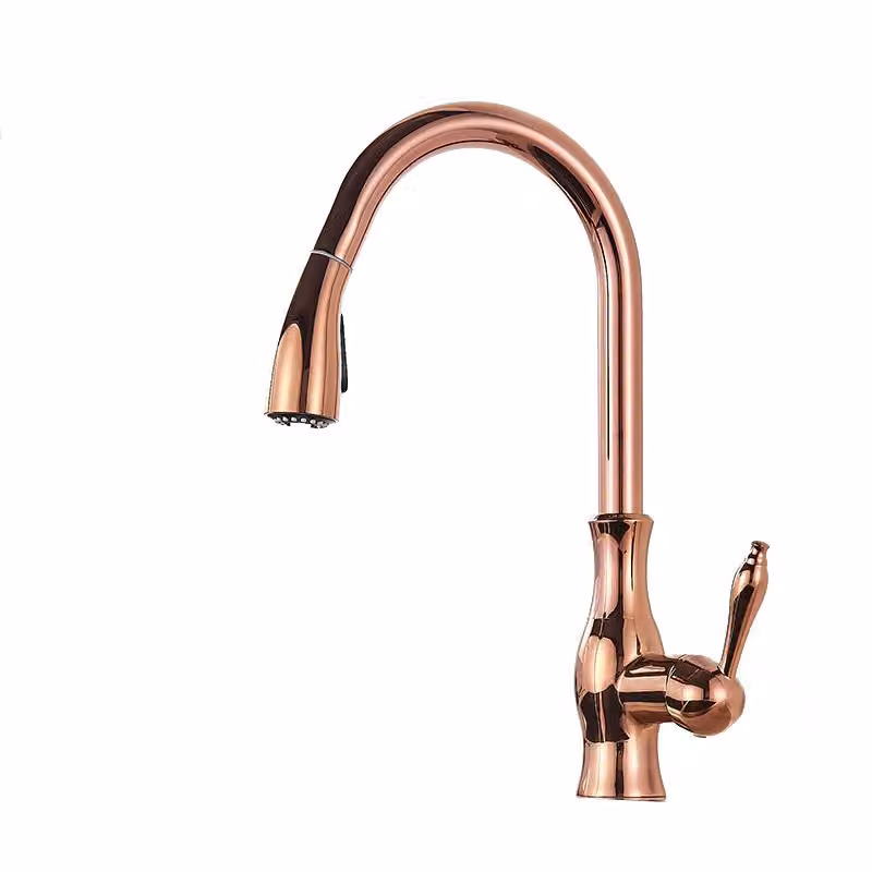 Cucina retrò BATTERIA ORO ROSA con doccia estraibile ATALANTE