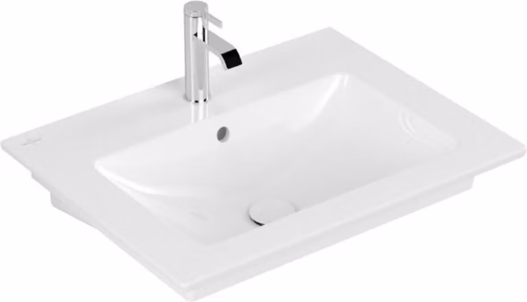 Villeroy & Boch Venticello lavabo, 1 trou pour robinet, avec trop-plein, 650x500mm, 412465R1, 412465R1