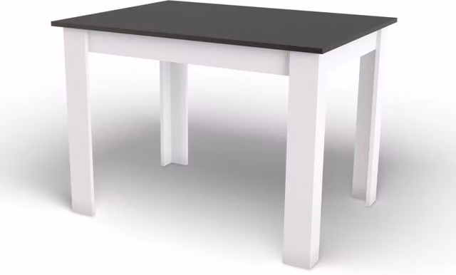 Tavolo da pranzo moderno bicolore nero e bianco KENDRA HOME in MDF laminato per cucina e soggiorno