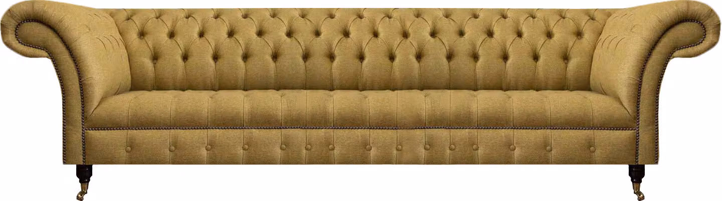 Luxus Sofa Viersitzer Couch Wohnzimmer Chesterfield Textil Polstermöbel
