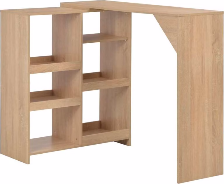 Maison Exclusive - Tavolo da Bar con Scaffale Mobile Rovere 138x39x110 cm