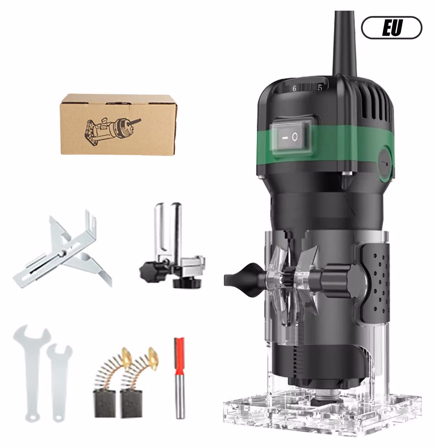 Affettatrice elettrica, potenza 800 W, 6 impostazioni di velocità, standard