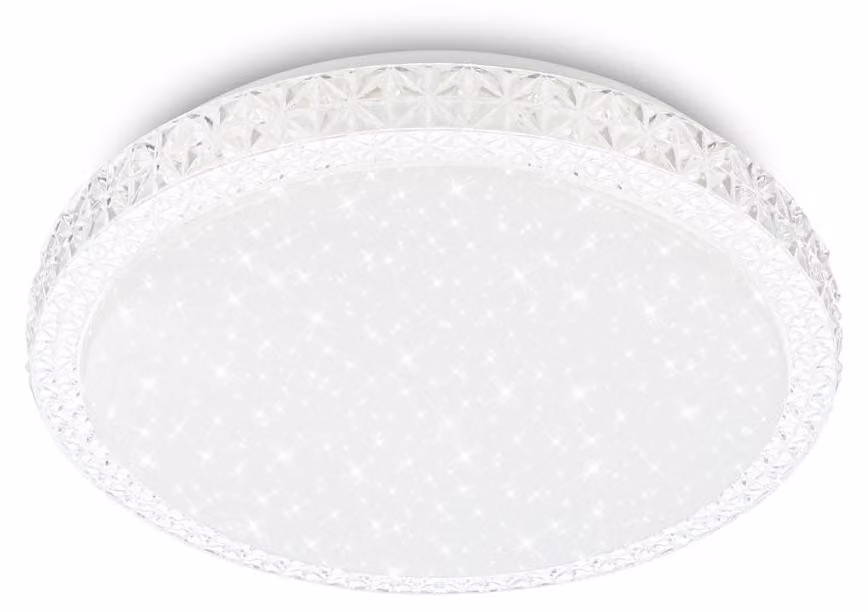 BRILONER - Plafoniera a LED, effetto cielo stellato, ottica cristallina, 4000K, 26 cm