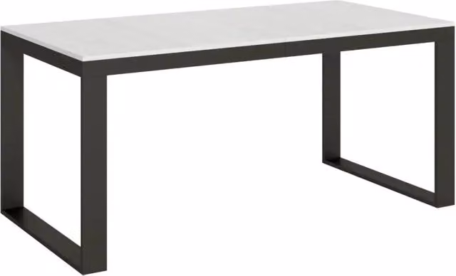 Tavolo allungabile Itamoby Tecno Evolution bianco frassino con telaio e gambe antracite L: 180-440 cm, P: 90 cm