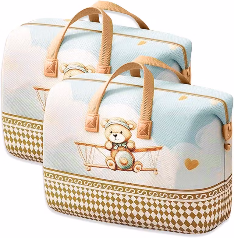 Borsa per il trasporto e la conservazione, dimensioni 56x80x27 cm, confezione da 2 pezzi, capacità 120 litri, realizzata in tessuto non tessuto, ideale per l'abbigliamento