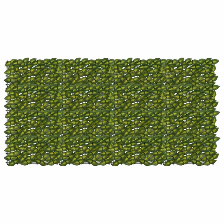 vidaXL Schermo per balcone con siepe artificiale a foglie Verde e Giallo L: 200 cm, H: 100 cm