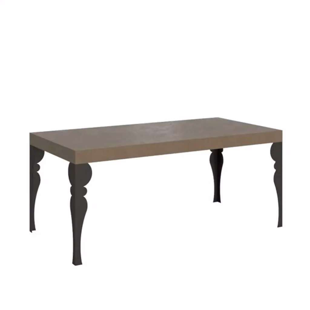 Tavolo allungabile moderno Itamoby con piano in laminato opaco e gambe in metallo, L: 180-440 cm, P: 90 cm – 2