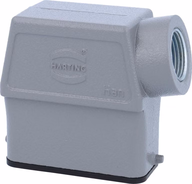 HARTING Han 10A Contenitore con manicotto alto, 1xM20 uscita cavo laterale, per 1 staffa (nella parte inferiore) Vite M20
