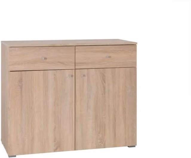 Credenza MAXIM colore quercia chiara – 2 porte e 2 cassetti