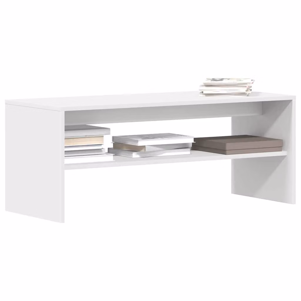 vidaXL Mobile Porta TV Bianco in Legno Multistrato e MDF L/P/H: 100 x 40 x 40 cm