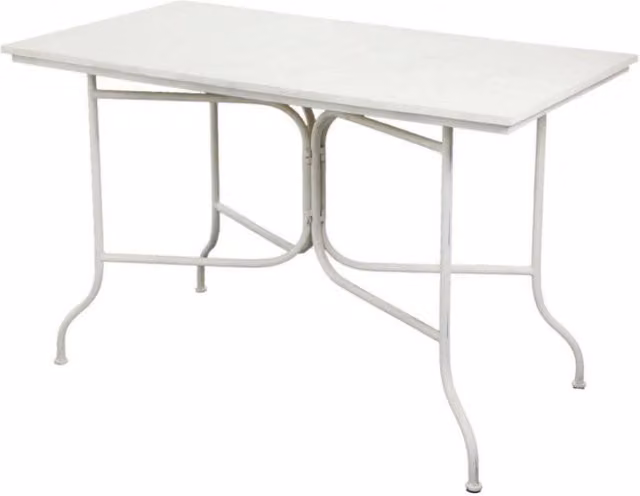 Tavolo consolle rettangolare in metallo bianco VACCHETTI L/P/H: 120 x 65 x 76 cm