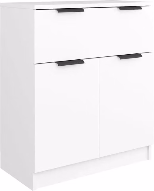 Buffet credenza cassettiera armadio mobile contenitore organizer per cucina soggiorno salotto 60 x 30 x 70 cm legno ingegnerizzato bianco 02_0030331