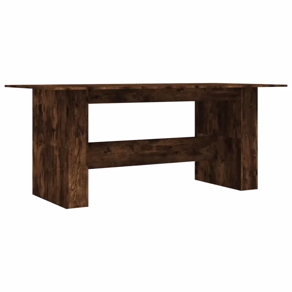 vidaXL Tavolo da Pranzo Rettangolare in Legno Rovere Fumo, L 180 x P 90 x H 76 cm – 2
