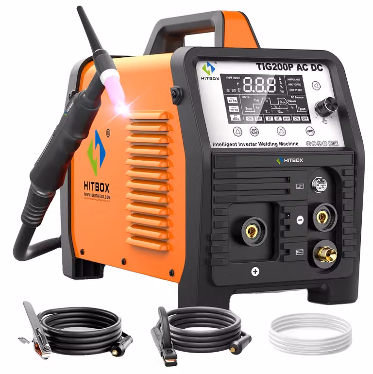 Saldatrice, tecnologia inverter intelligente, compatibilità doppia tensione, TIG200P ACDC
