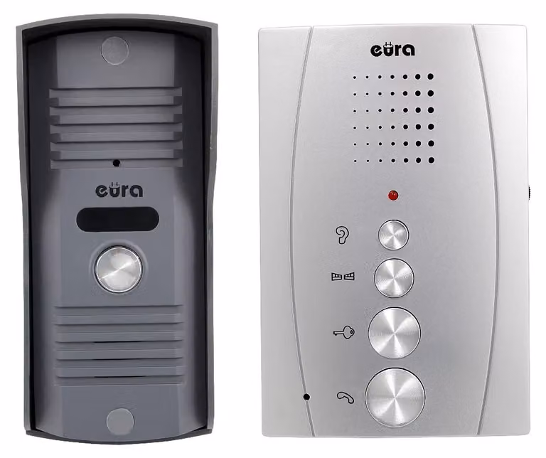 Citofono EURA ADP-13A3 INVITO argento, sistema vivavoce