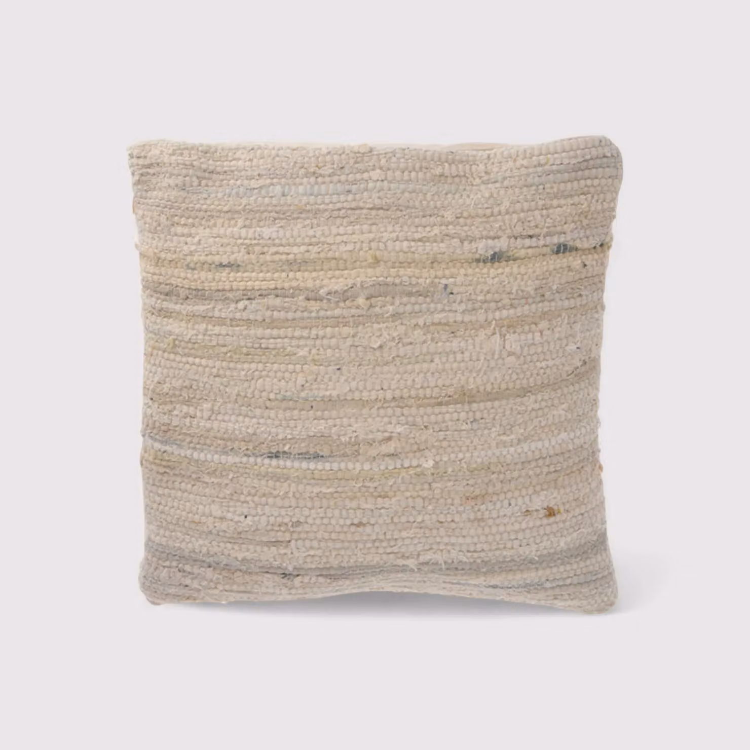 Croton - Cuscino in cotone beige quadrato e sfoderabile