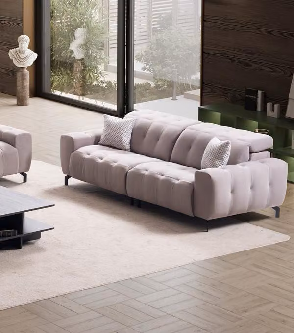 Design Dreisitzer Möbel 2 Sitz Design Sofa Couch Polster Wohnzimmer