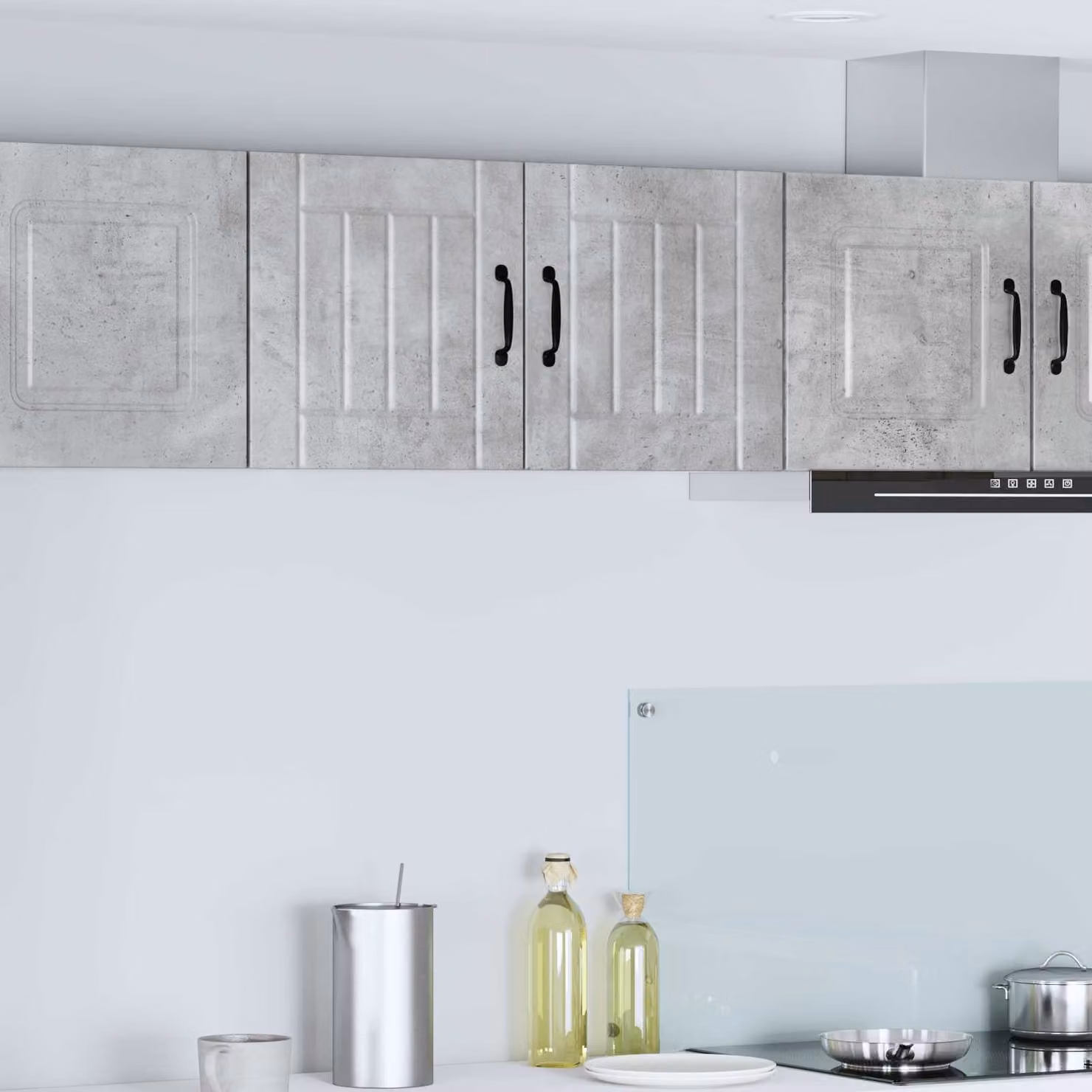 Armadietto a muro moderno vidaXL LUCCA Grigio, con ante a battente e ripiani interni, L 40 cm x P 31 cm x H 40 cm