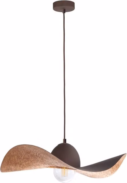 Lampada a sospensione Kapello Sigma Lighting in metallo color rame e marrone, design moderno a cupola, Ø 55 cm, attacco E27, 15W, regolabile in altezza e dimmerabile