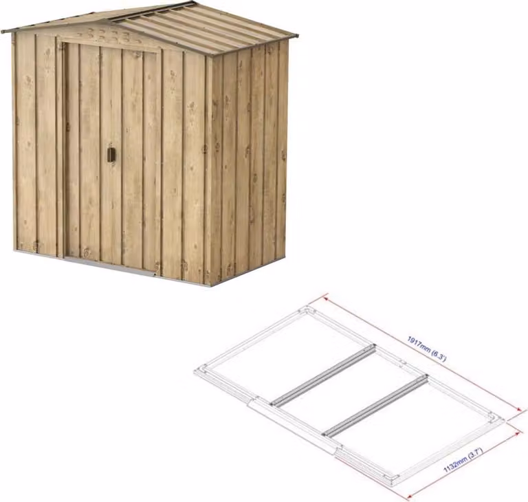 DURAMAX Riverton Top Casa da giardino 2,5 m² + profili per pavimenti, decoro rovere DURAMAX 05845