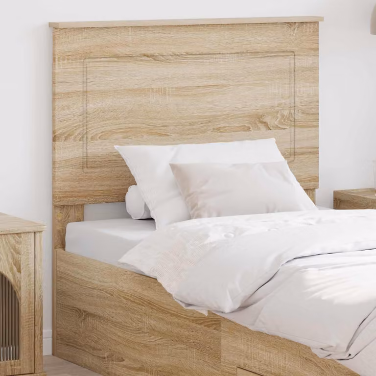 Testiera per letto vidaXL in legno ingegnerizzato Rovere Sonoma, colore marrone, Larghezza: 100 cm
