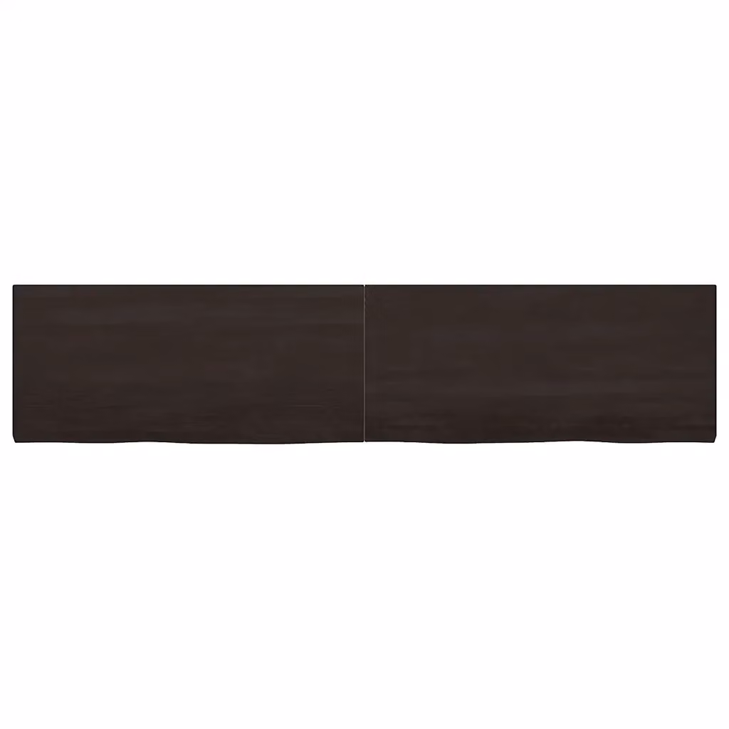 Piano Tavolo in Rovere Massello con Bordo Naturale Marrone vidaXL L: 220 cm, P: 50 cm, H: 2-4 cm – 2