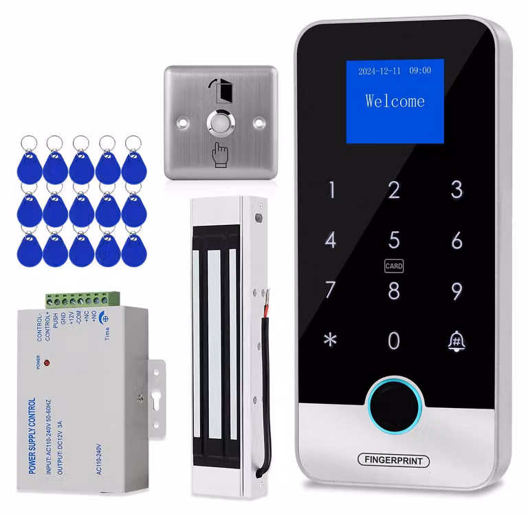 Sistema di controllo accessi con app Tuya, tecnologia RFID, riconoscimento delle impronte digitali e serratura magnetica da 180 kg
