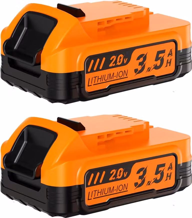 Batterie di ricambio 20 V - Li-Ion per utensili elettrici - 3.500 mAh - Confezione da 2 - Compatibili con DCBP034/DCB206/DCB200/DCB201/DCBP520 - RoHS - Rosa