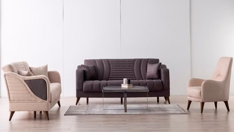 Komfortable Sofagarnitur 3+3+1 Sitzer Stilvolles Design für elegantes Wohnen