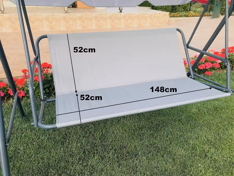 Omgoods - Copertura di ricambio per sedia a dondolo, 148 x 52 x 52 cm, grigio