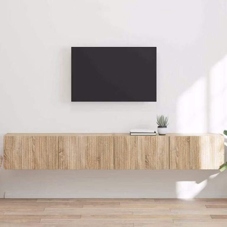 Set di 2 supporti mobili per TV da parete vidaXL in legno ingegnerizzato color Sonoma marrone