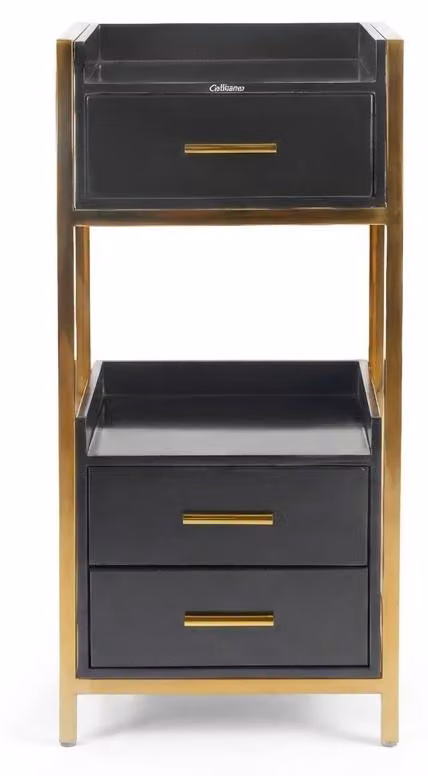 Assistente cosmetico parrucchiere per salone, carrello universale con cassetto su ruote.