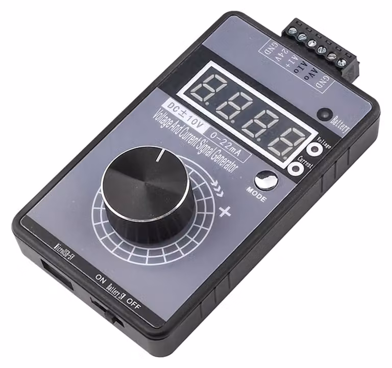 Generatore di segnali 0-5V/0-10V/4-20mA, display a LED, portatile