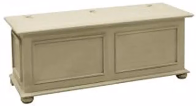 Cassapanca in legno Shabby chic mod cipolla avorio anticato