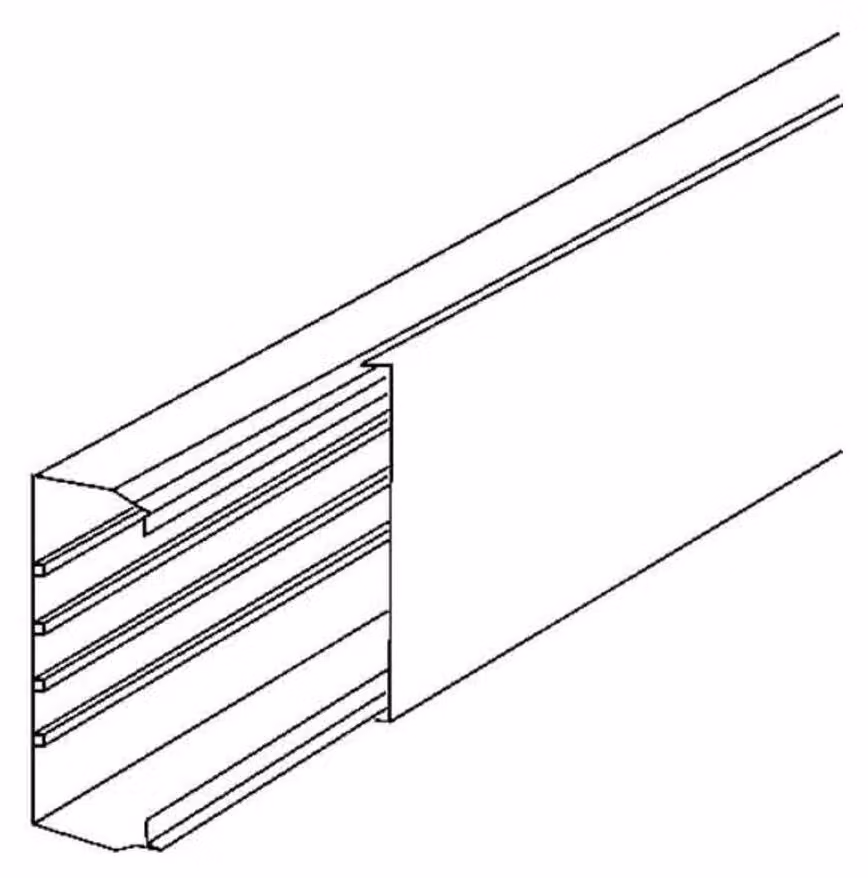 2 metri di canalina bianca 60x230 RAL9010 - Canalina 60x230 mm RAL9010 HKL60230.3