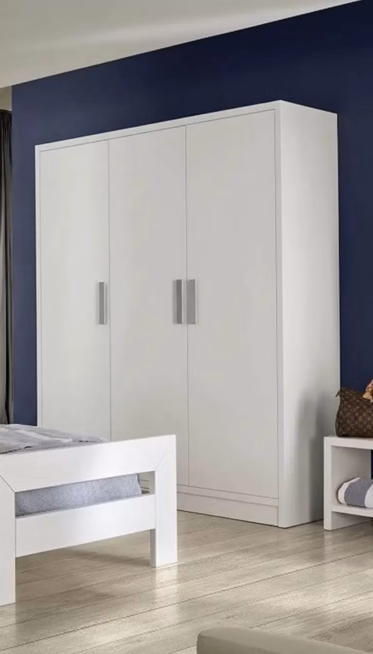 Armadio shabby 3 ante Mobili 2G in legno massello di abete bianco L: 180 cm, P: 55 cm, H: 220 cm – 3