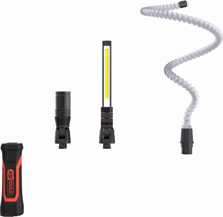 KS-Tools 150.4600 eQi UltimateBEAM 3in1 Set di luci da lavoro Quick-Lock, 4 pezzi