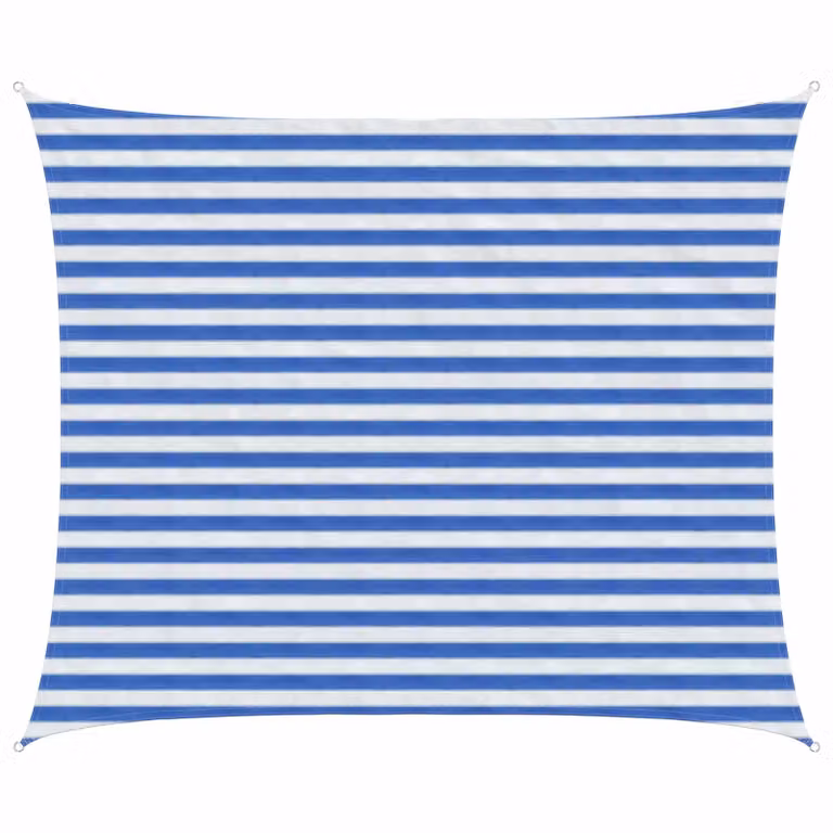 Telo Ombra Rettangolare vidaXL in HDPE Blu e Bianco 2,5 x 3 m