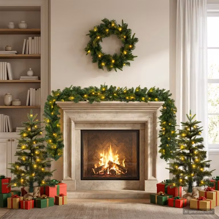 vidaXL Albero di Natale Mini 90 cm 175 LED Bianco caldo PVC e PE Verde