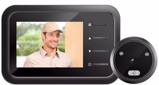 Videocitofono digitale wireless con touchscreen da 2,4 pollici, rilevamento elettronico del movimento, obiettivo grandangolare HD a 90 gradi, funzione di visione notturna