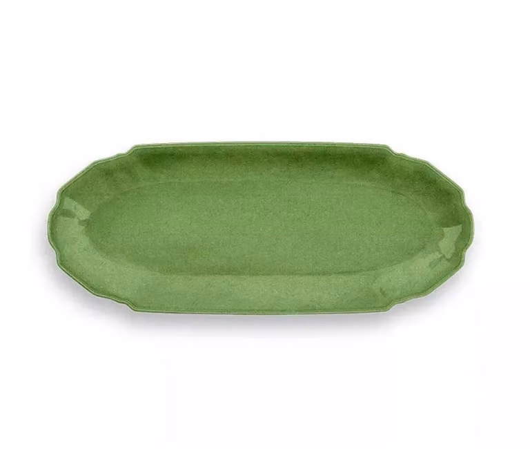 Vassoio Antipasti/Caffè in melamina, Linea York Verde, dim. 47x19cm