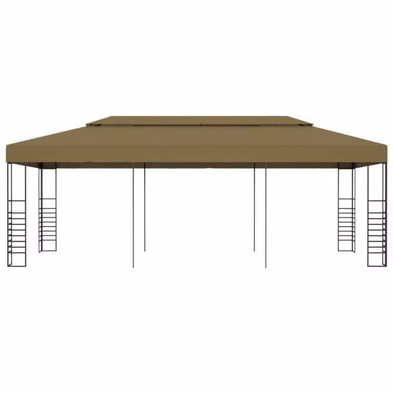 Gazebo da Giardino 6x3x2,7 m Grigio Talpa 180 g/m²