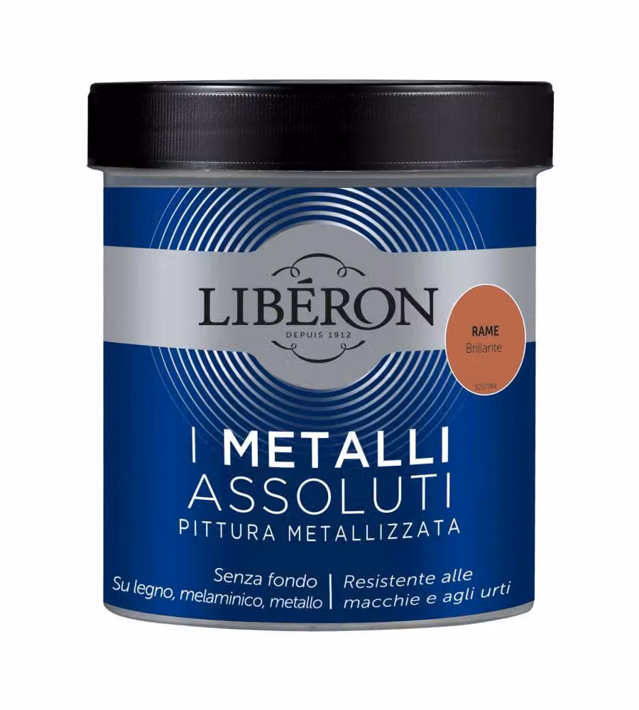 Libéron Pittura Metallizzata Rame Brillante 0,5 L - Decorazione Legno