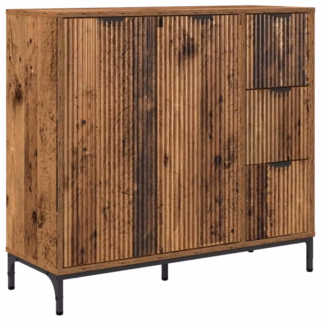 Credenza moderna vidaXL in legno ingegnerizzato marrone L: 89,5 cm, P: 33 cm, H: 82 cm – 2