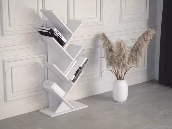 Scaffale per libri, libreria moderna decorativa, libreria per libri, ripiano per libri, organizzatore per libri: 112 x 50 x 23,4 cm.