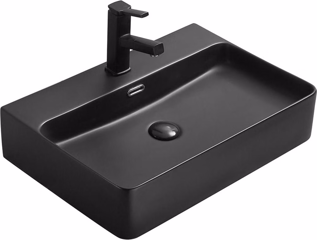 Mexen Lara lavabo da appoggio 60 x 42 cm, nero opaco - 21166085