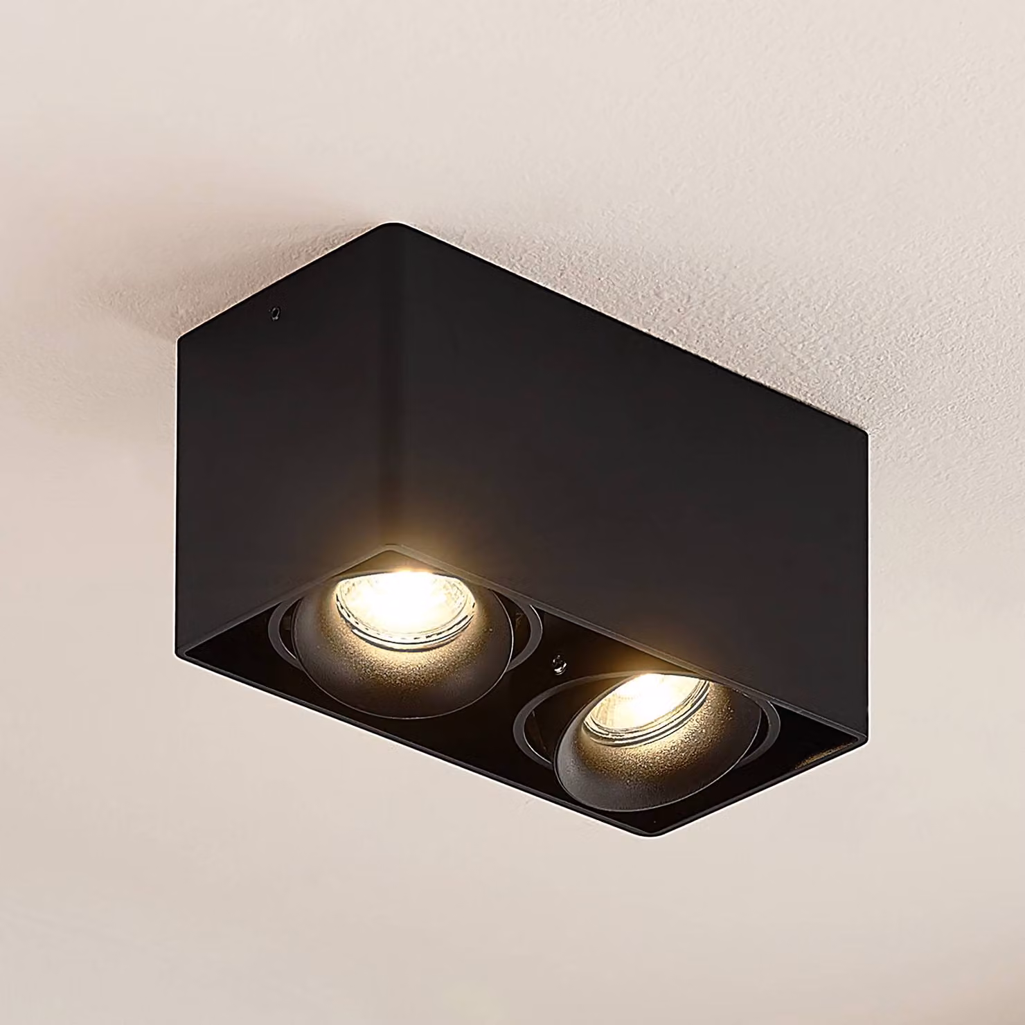Faretto a soffitto Kubika Arcchio, dimmerabile, Nero, Corridoio, Alluminio, Moderno, Plafoniera
