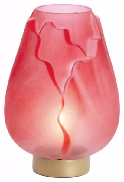 Light & Living Ginny Led Lampada da Tavolo a Batteria Oro Rosa 27 Cm